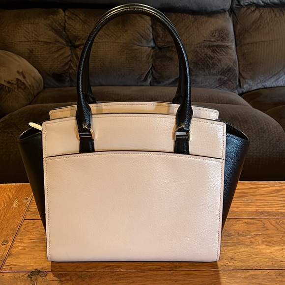 Kate Spade Handbag & Matching Wallet - soft pink and black.Items have gentle use - Picture 3 of 16